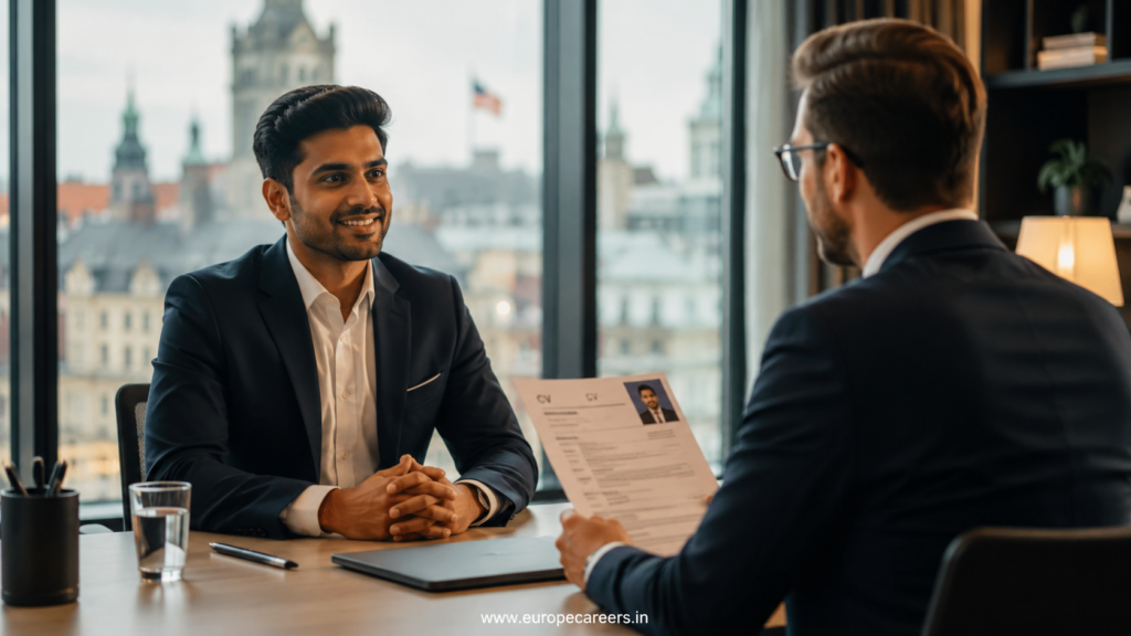 europe job interview indian professional european employer 2026