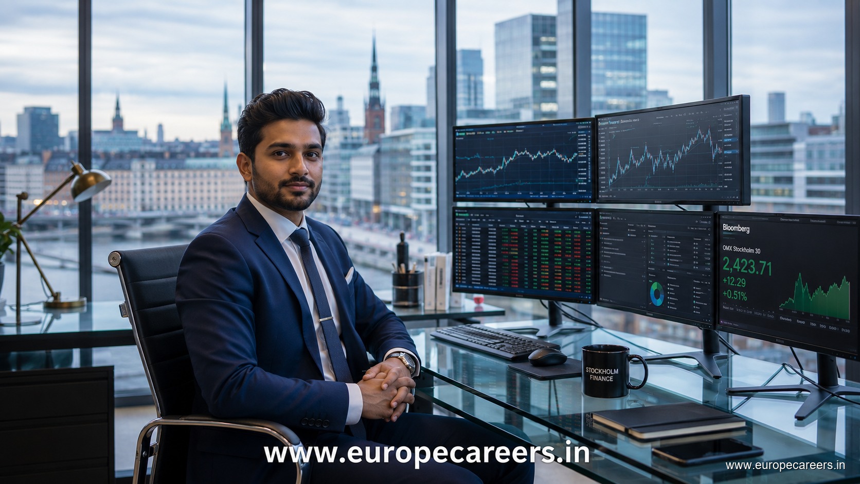 Indian worker communicating with a German colleague