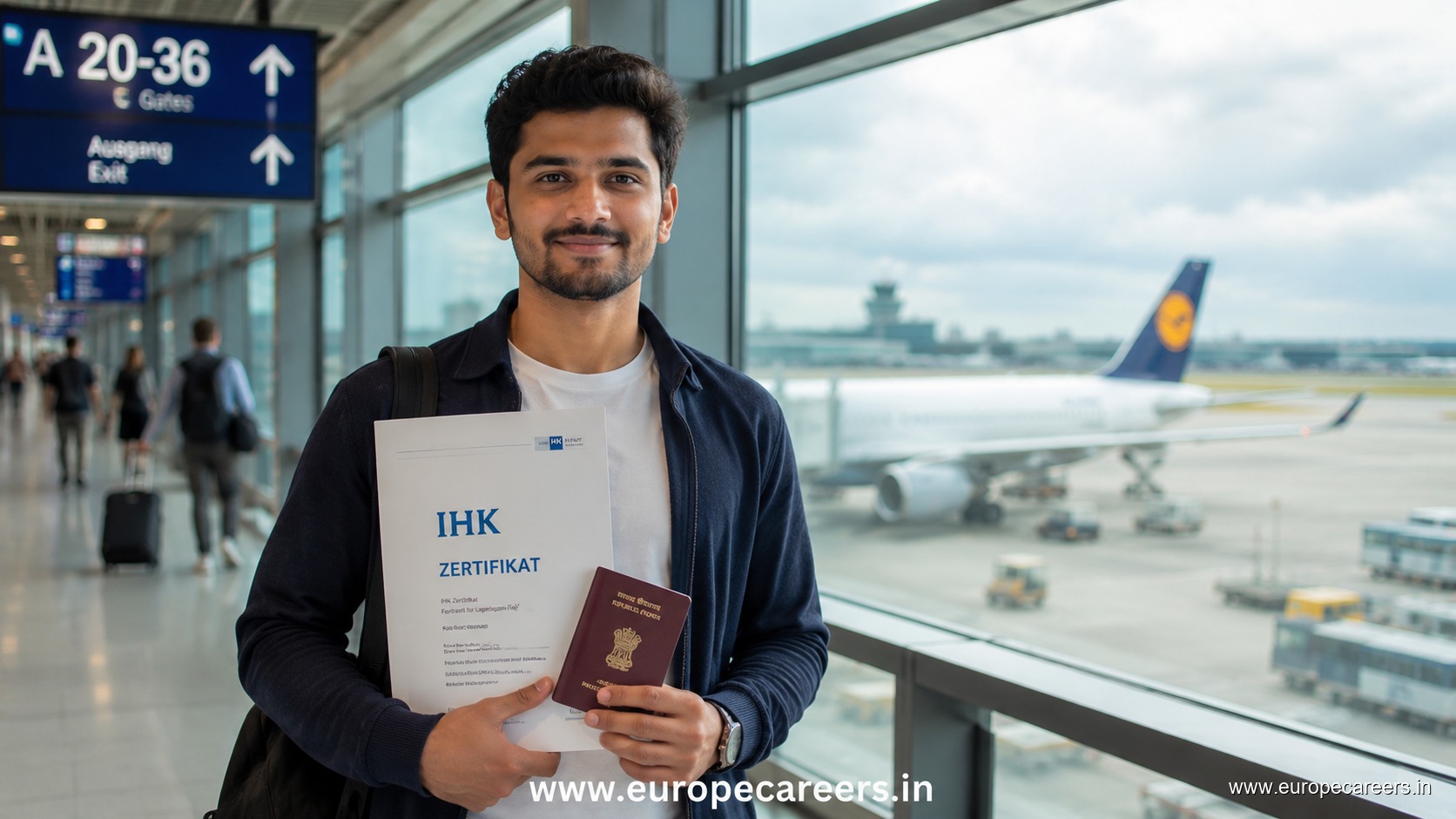 Indian professional arriving in Germany for a new job