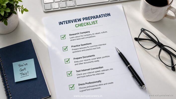 Indian professional following a career roadmap from qualification to employment in Germany