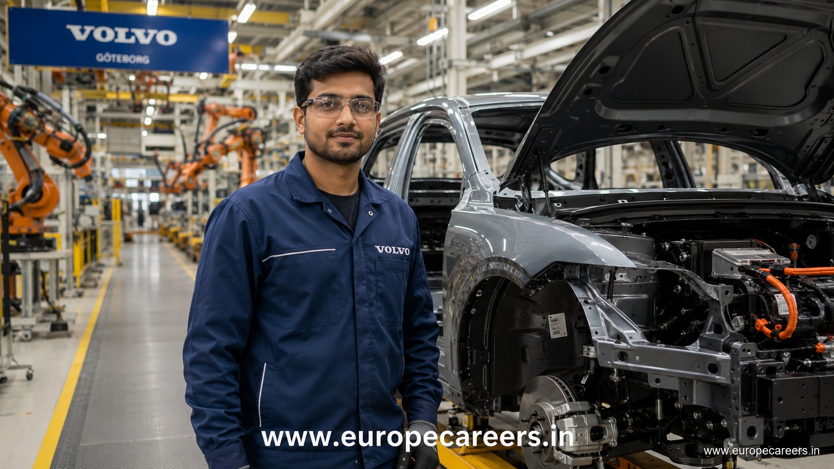 Skilled Indian technical professional collaborating in German industrial facility
