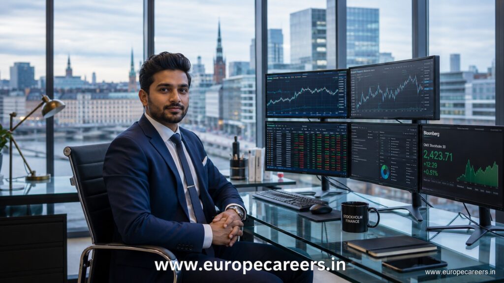 Indian professional reviewing Germany salary slip and net salary calculations