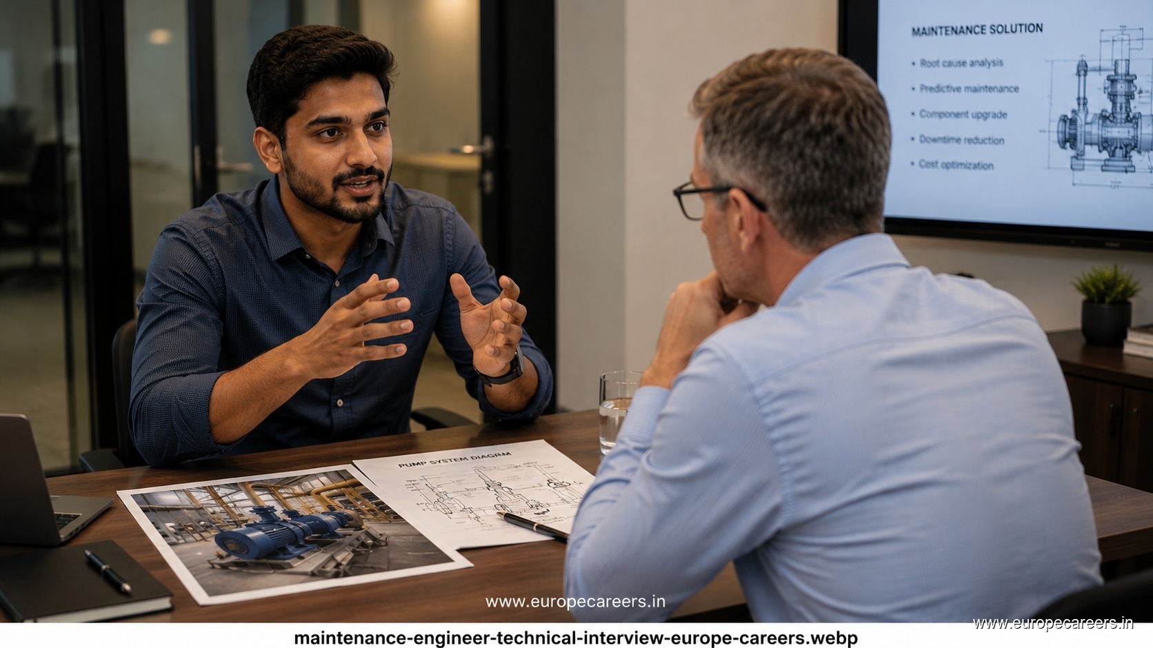 Indian skilled professional demonstrating practical experience in a German workplace