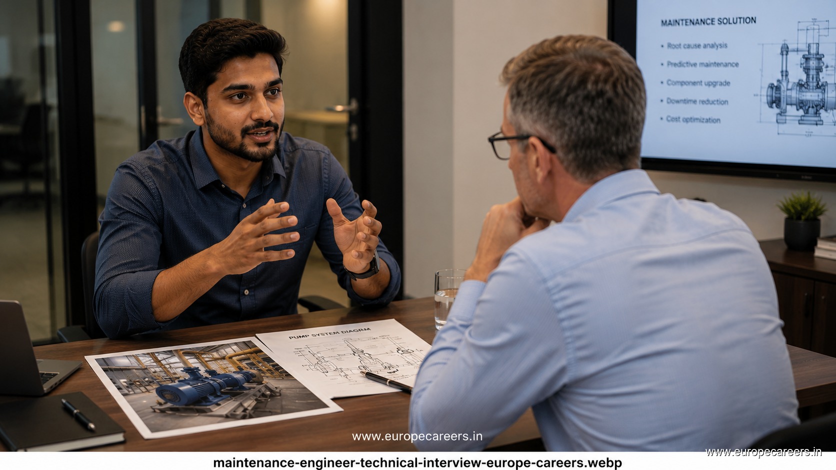 Indian skilled professional communicating in German at work